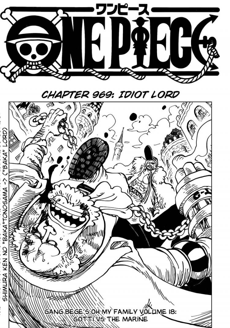 One Piece Chapter 969 Cover: Oden the Fool