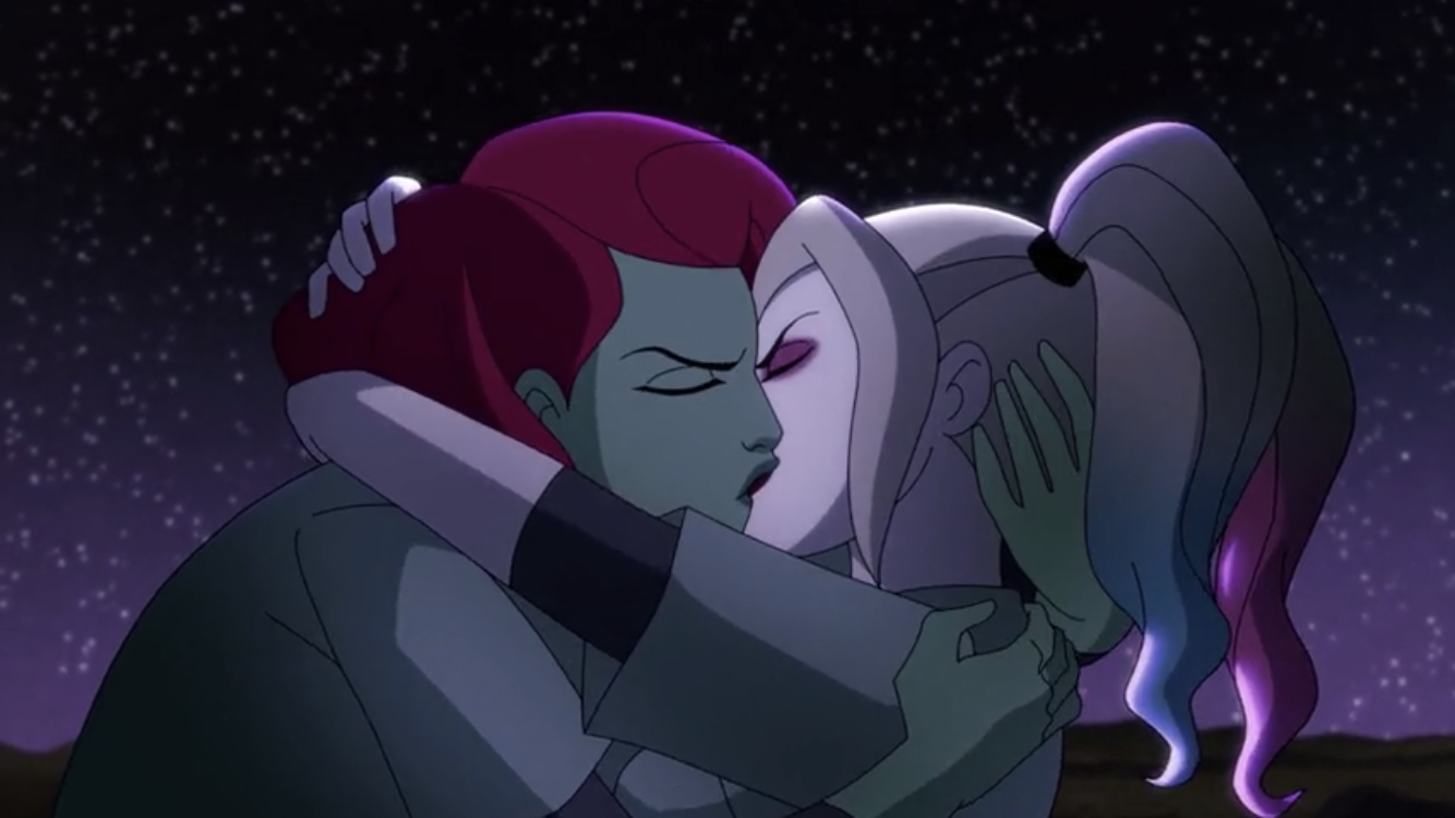 Harley Quinn Season 2 Episode 7-There's No Place to Go But Down Harley+Ivy Kiss