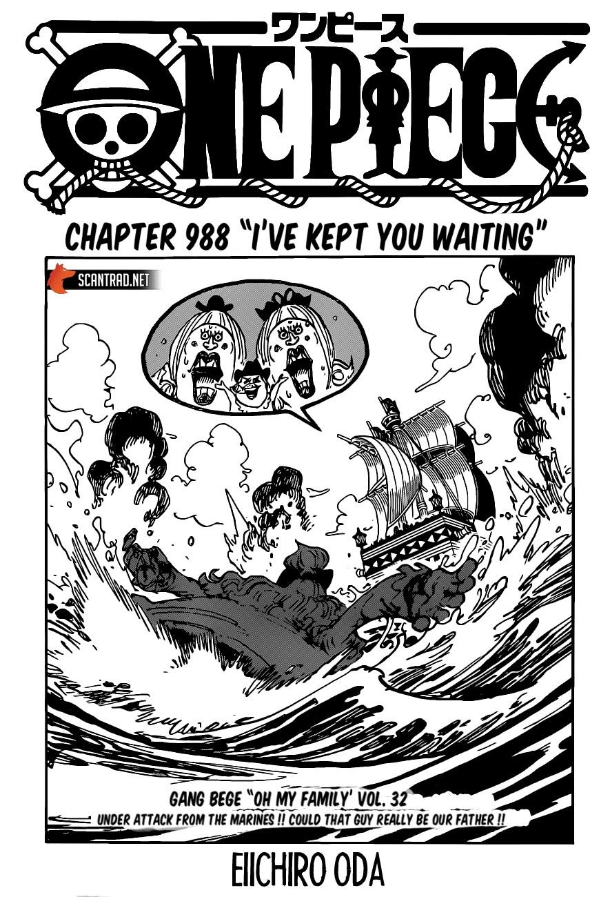 One Piece Chapter 988 Cover Page Bigger Version