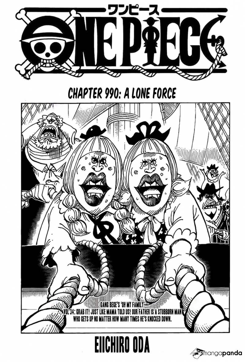One Piece Chapter 990 Cover Page