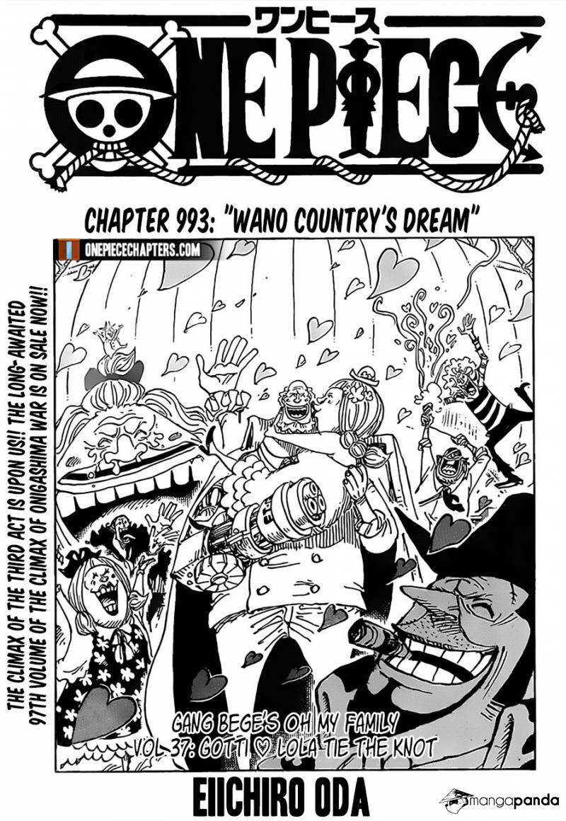 One Piece Chapter 993 Cover Page