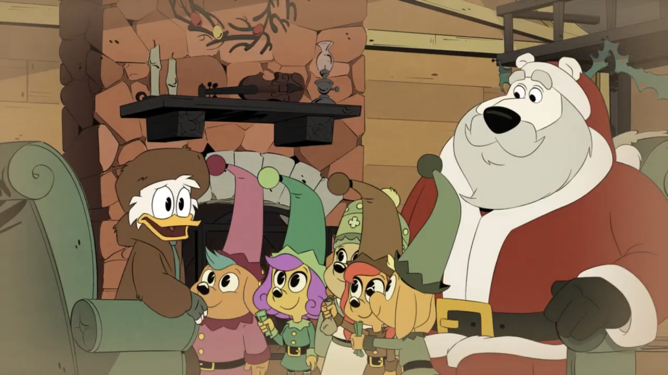 DuckTales Season 3 Episode 18- How Santa Stole Christmas, Santa and Scrooge Meeting