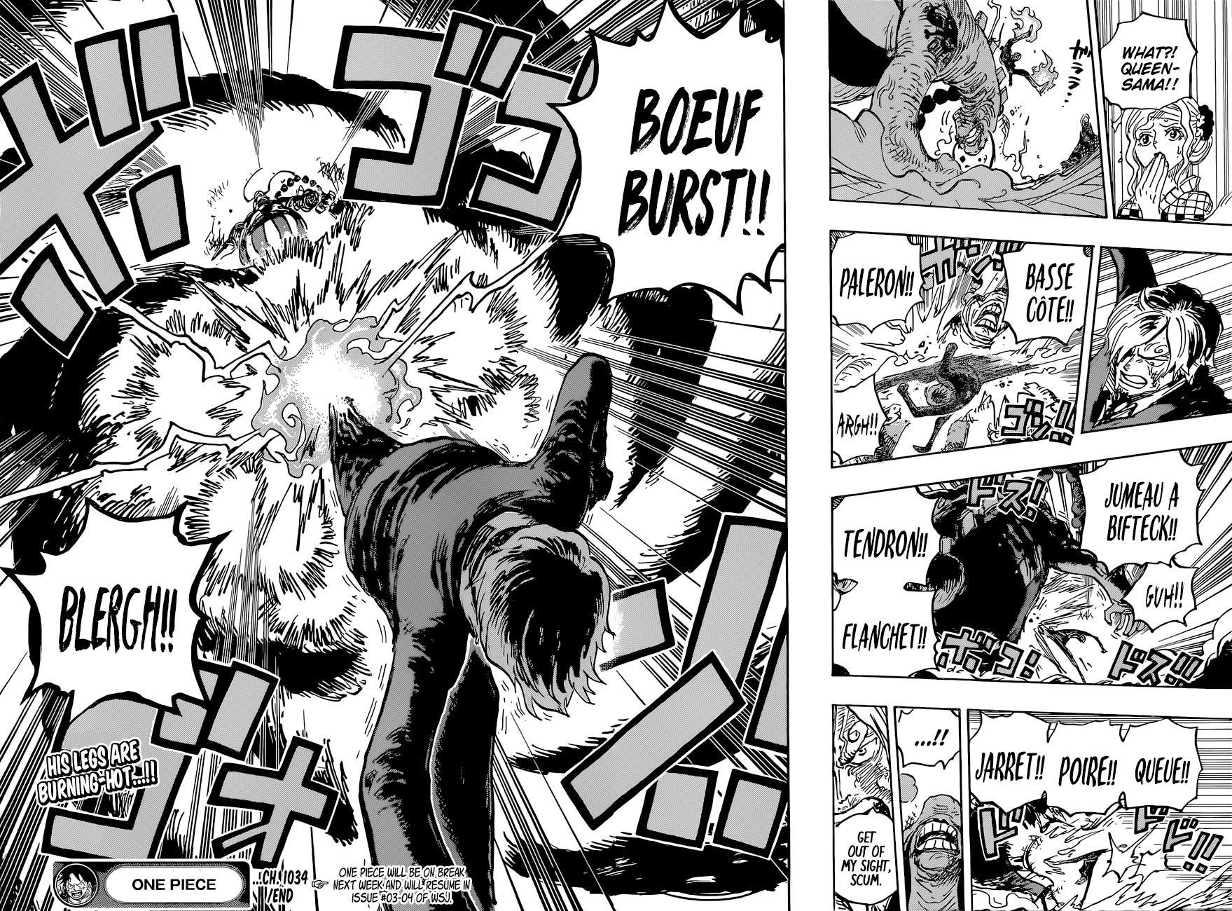One Piece Chapter 1034-Diable Ifrit Boeuf Burst