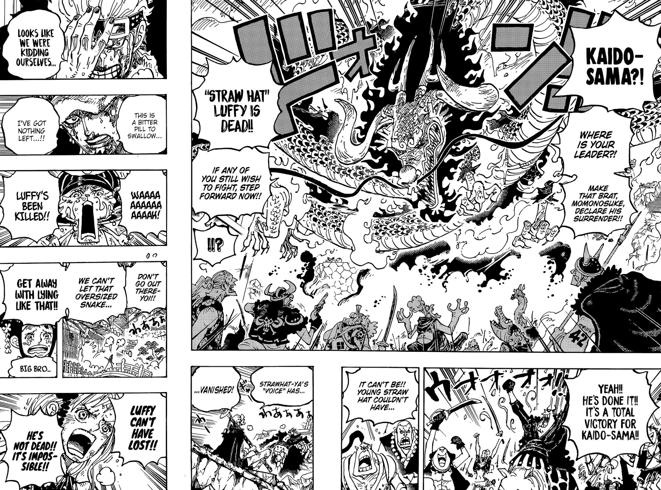 One Piece Chapter 1043-Kaido Proclaims Victory Once More