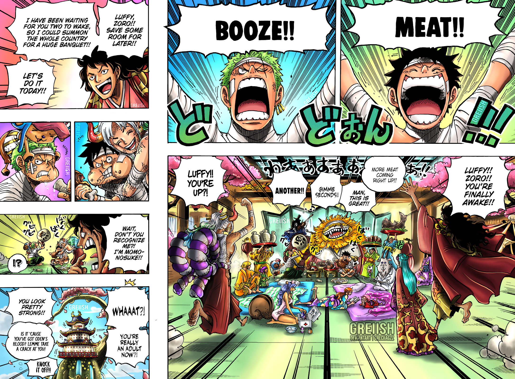 One Piece Chapter 1052-Luffy and Zoro Are Awake