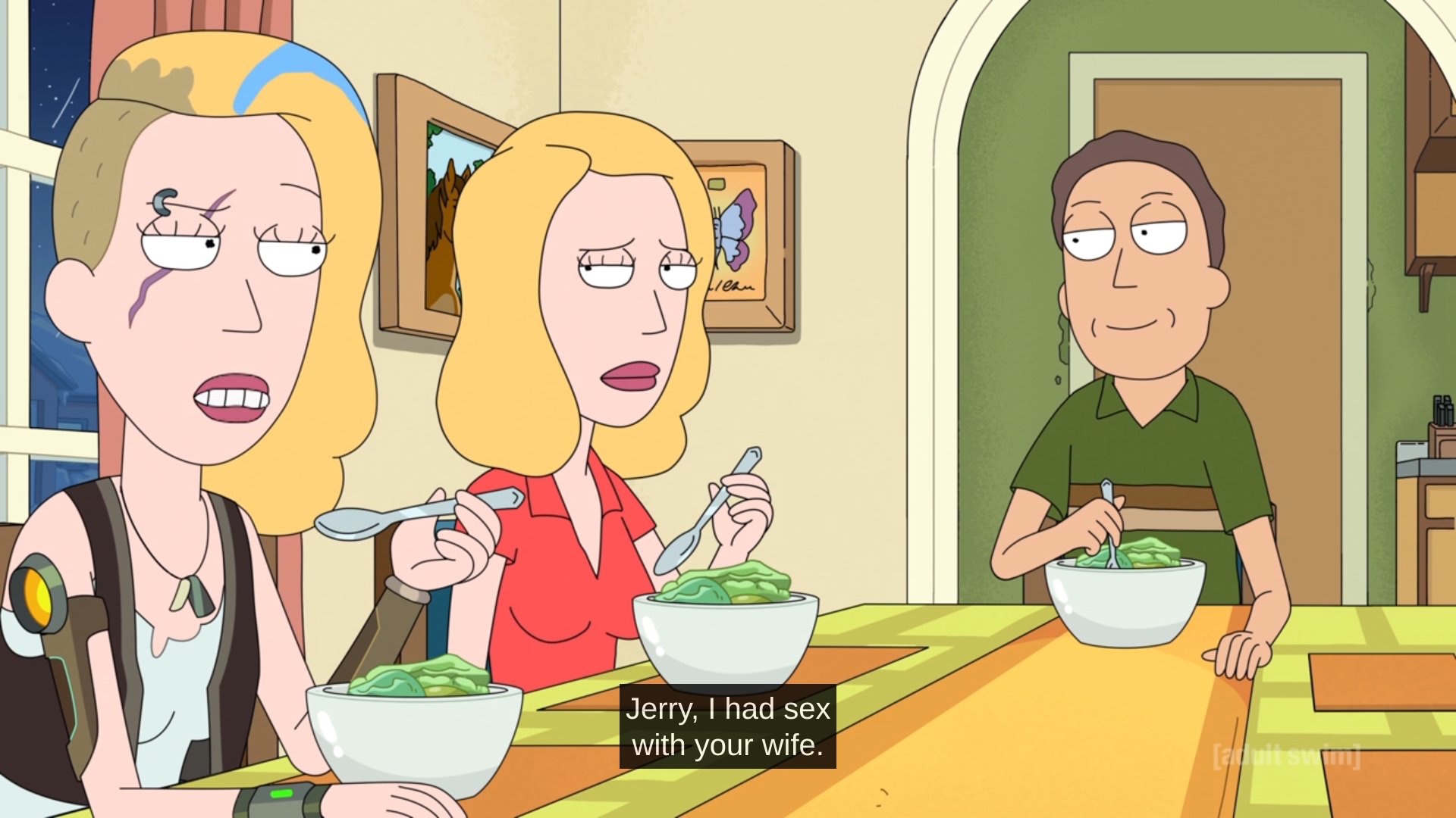 Rick and Morty S5 Episode 3-Space Beth Drops the Bombshell
