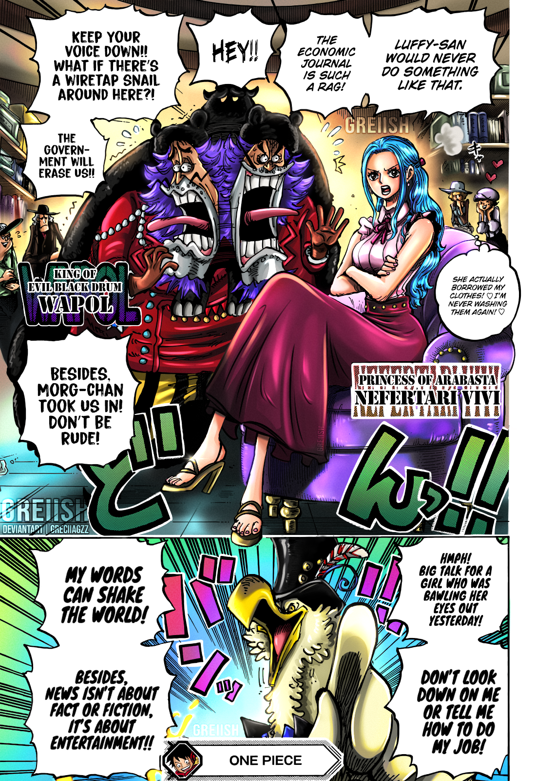 One Piece Chapter 1074-Vivi is alive!! Oh, and so is Wapol.
