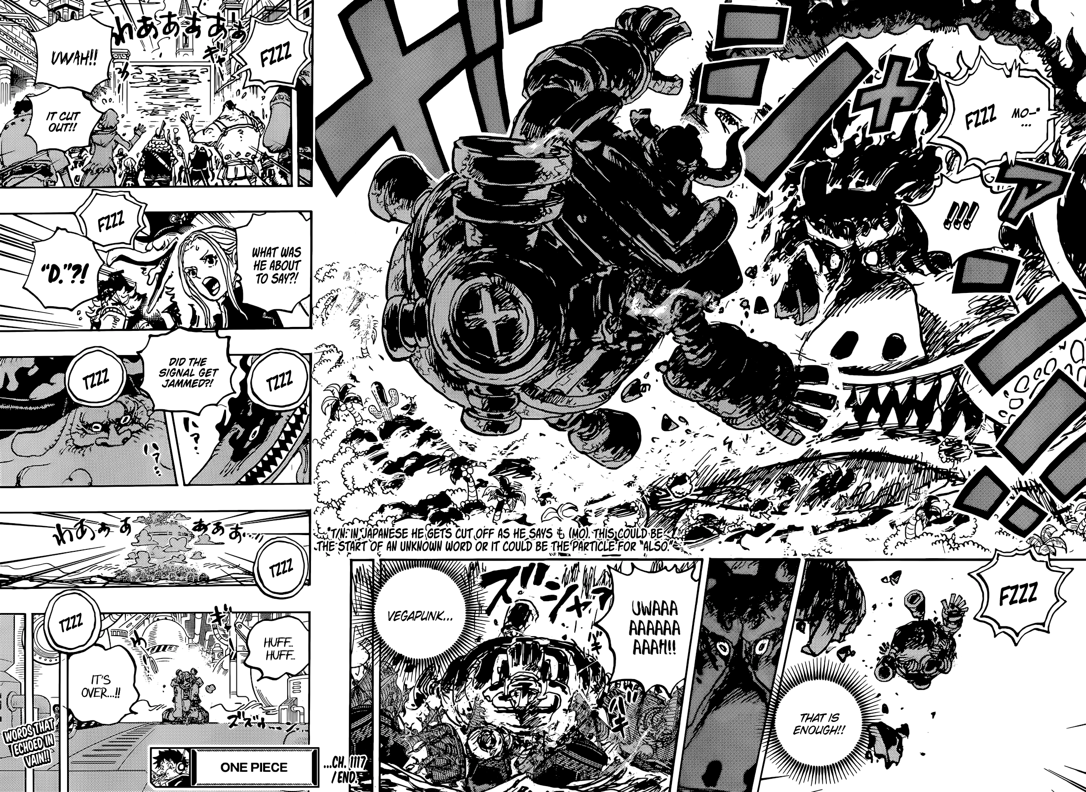 One Piece Chapter 1117-Iron Giant is Down