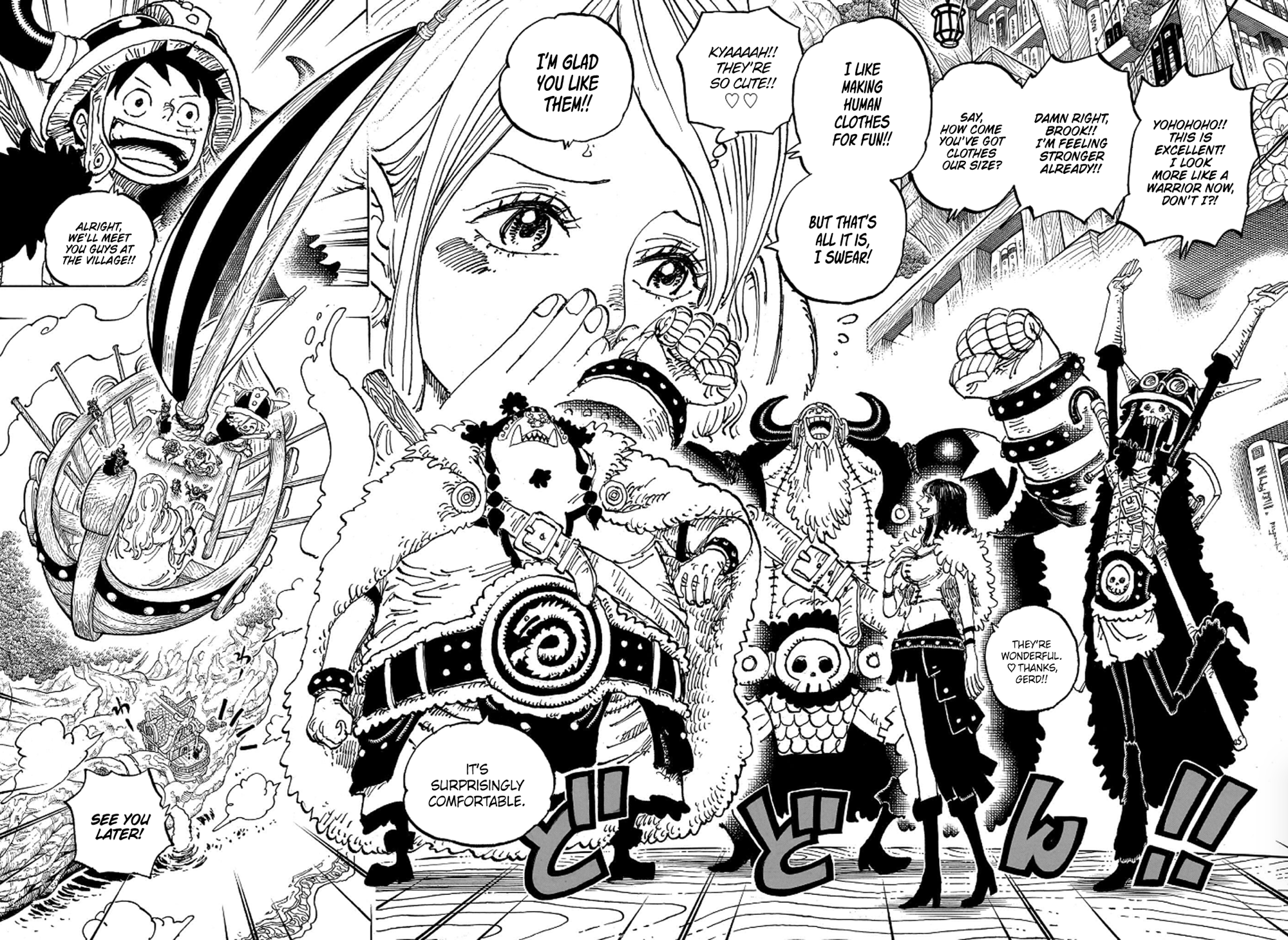 One Piece Chapter 1136-Other half of Straw Hats get Elbaph attire