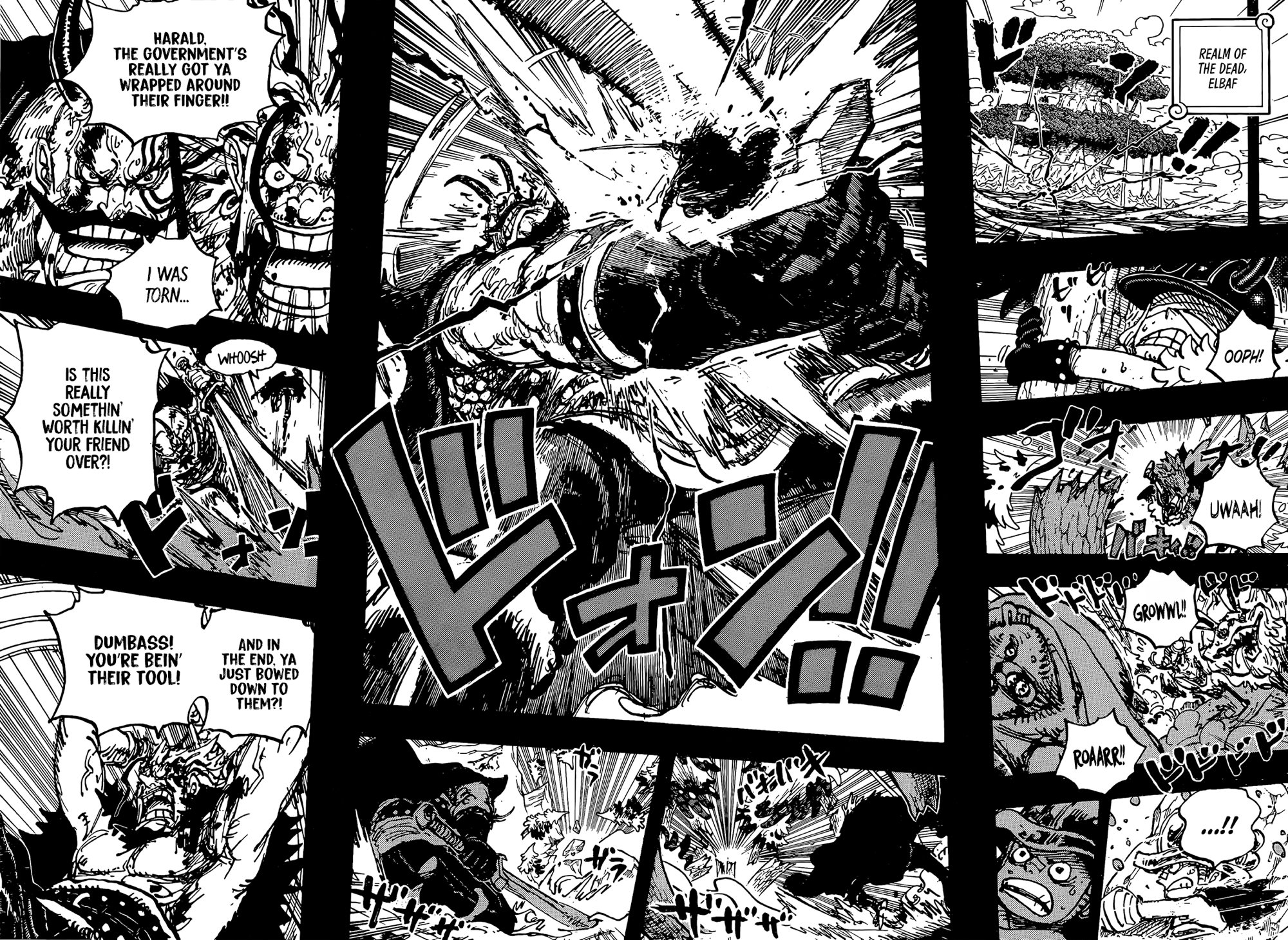 One Piece Chapter 1158-Harald vs. Rocks