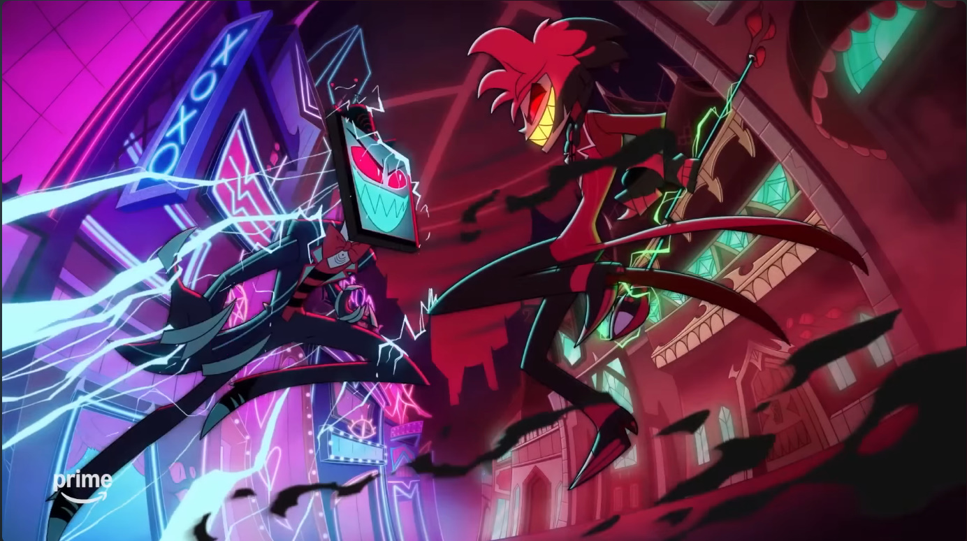 Hazbin Hotel S2 Ep 4-Alastor and Vox Face off